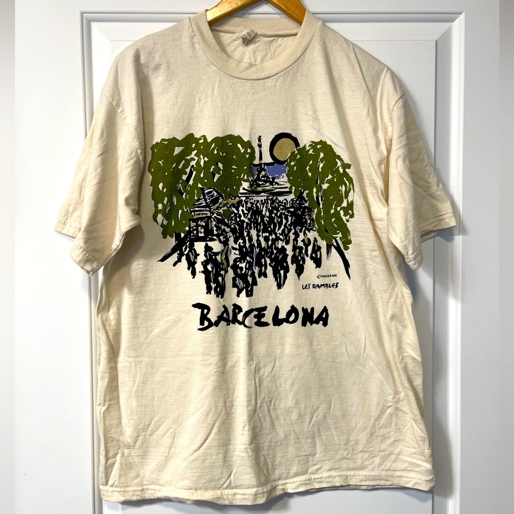 Barcelona Les Rambles by Green Massana - Spanish t-shirt - XL